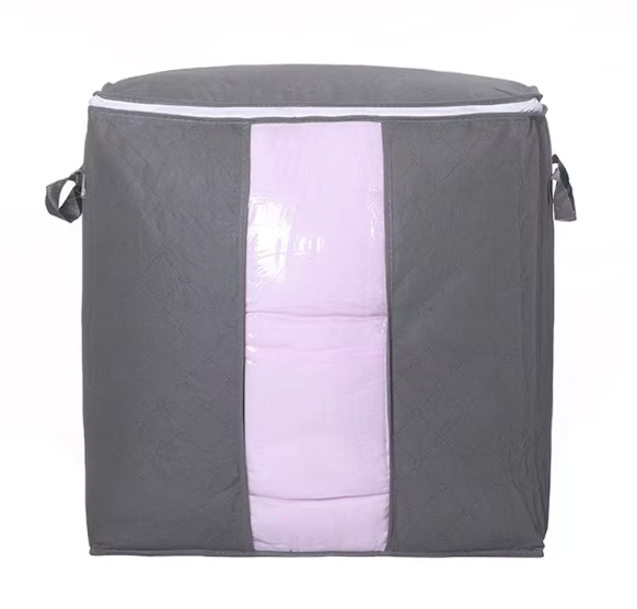Large Foldable Storage Bag with Handles – Transparent Front Window