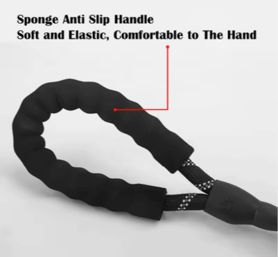 Reflective Braided Nylon Dog Leash with Padded Handle