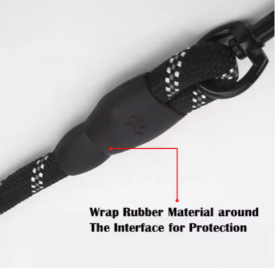 Reflective Braided Nylon Dog Leash with Padded Handle