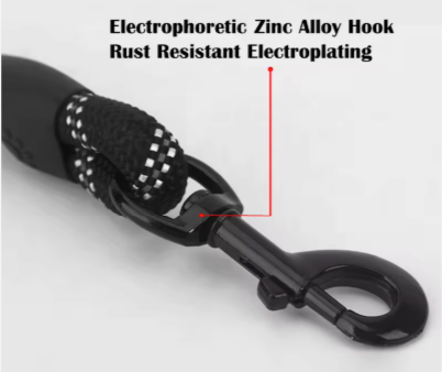 Reflective Braided Nylon Dog Leash with Padded Handle