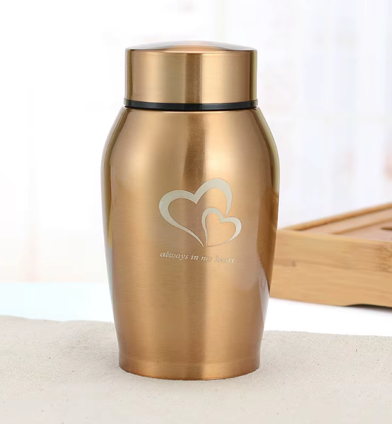 Premium Stainless Steel Pet Urn for Ashes Memorial