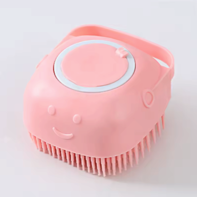 Silicone Pet Bath Brush with Shampoo Dispenser