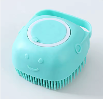 Silicone Pet Bath Brush with Shampoo Dispenser