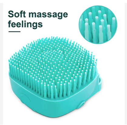 Silicone Pet Bath Brush with Shampoo Dispenser