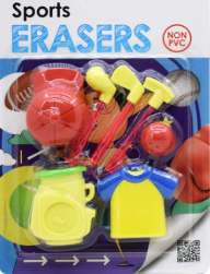 Sports-Themed 3D Mini Eraser Sets