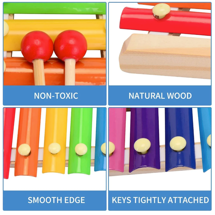 Wooden Xylophone Toy – Colorful Musical Instrument for Kids