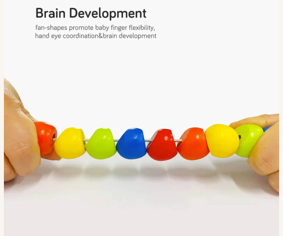 Wooden Flexible Caterpillar Toy – Colorful Sensory Learning Toy