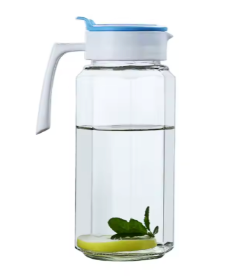 5-Piece Glass Pitcher and Tumbler Set with Lid โ Clear Drinkware Gift Set