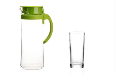 5-Piece Household Glass Water Pitcher & Tumbler Set