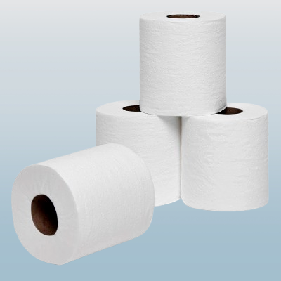 2-Ply Toilet Paper, White, 12 Pack