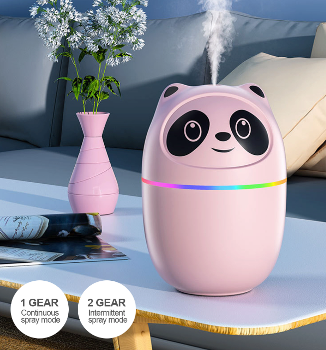 Cute Panda Ultrasonic Air Humidifier – USB Mini Portable Aromatherapy Diffuser