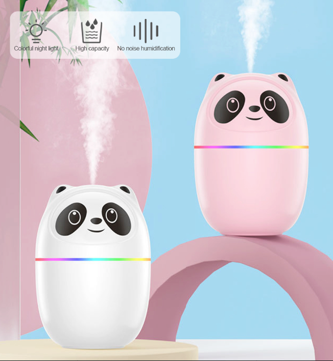 Cute Panda Ultrasonic Air Humidifier – USB Mini Portable Aromatherapy Diffuser