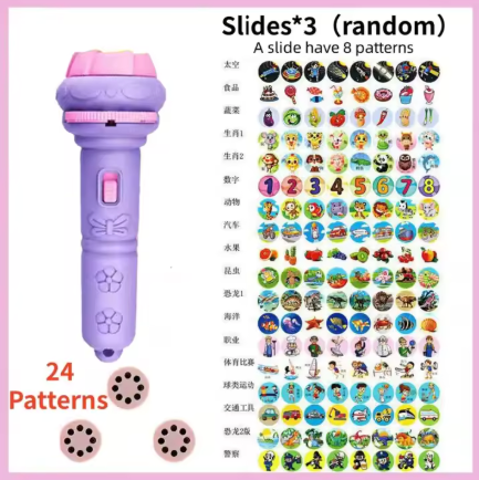 Cartoon Animal Flashlight Projector Torch Toy – Cute Bedtime Story Light for Kids