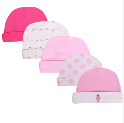 5PC Newborn Baby Caps Set