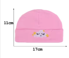 Safe Haven & CO 5-Piece Newborn Baby Caps Set – Soft Cotton Infant Beanies