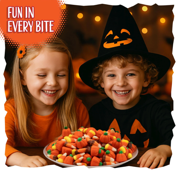 Halloween Mellocreme Pumpkin & Candy Corn Mix – 1 lb Bag