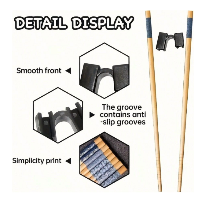 Chopstick Learning Clips – Beginner Training Aid & Non-Slip Grip (Assorted Colors)
