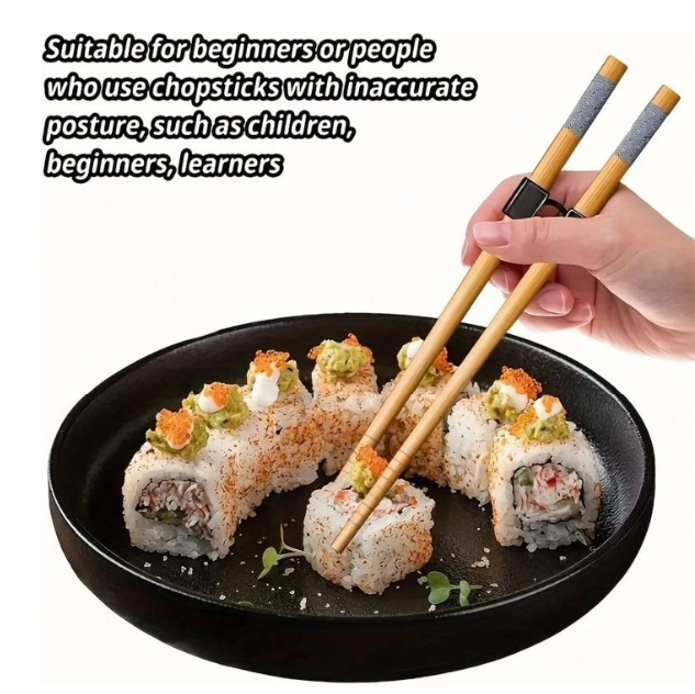 Chopstick Learning Clips – Beginner Training Aid & Non-Slip Grip (Assorted Colors)