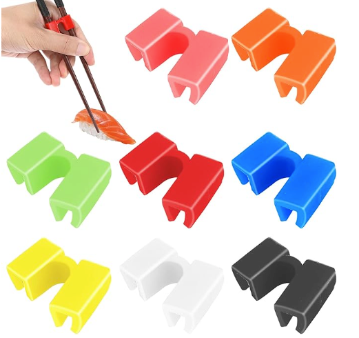 Chopstick Learning Clips – Beginner Training Aid & Non-Slip Grip (Assorted Colors)