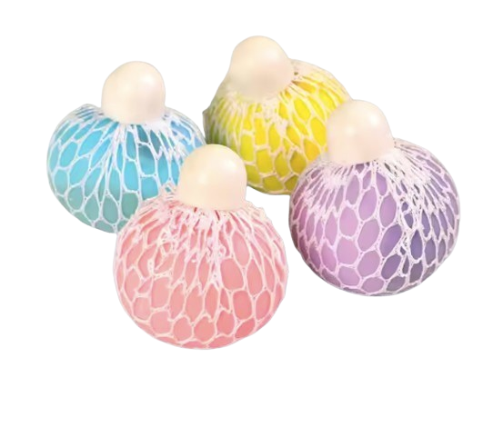 Safe Haven & CO 2-Pack Mesh Stress Balls – Sensory Squeeze Toys for Kids, Anxiety Relief & ADHD Support