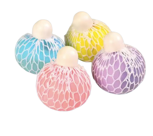 Mesh Stress Balls for Kids - Squeeze Toys for Anxiety Relief and ADHD