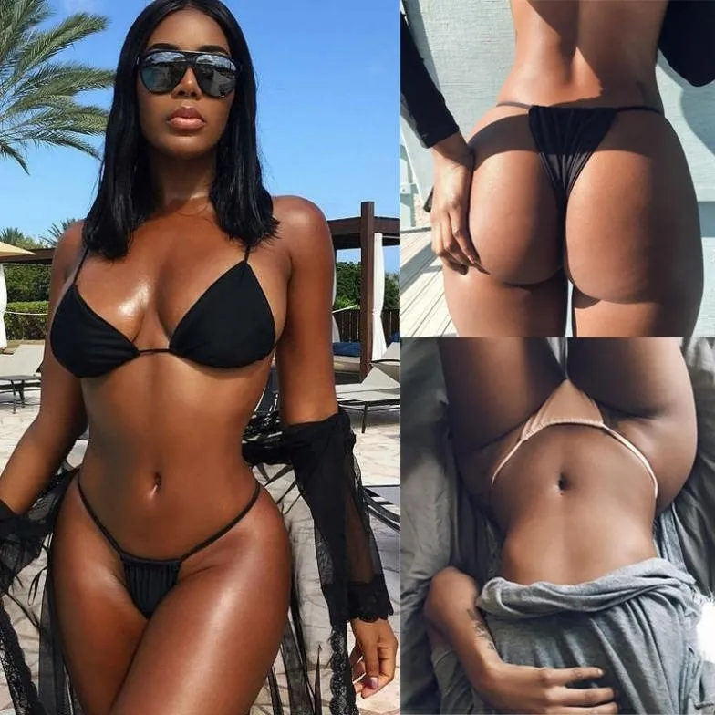 Sexy Stretch Cloth Triangle Swimwear Bikini Set