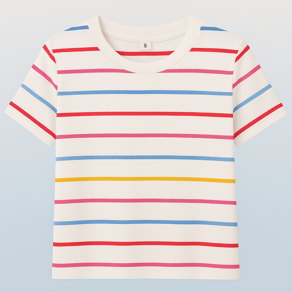 Children’s Cotton Stripe T-Shirt, Multiple Colors, SIZE 2T-5T