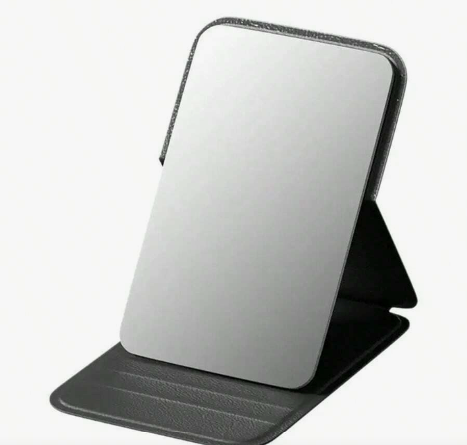 Portable Folding Makeup Mirror – Compact Travel Vanity Mirror with Stand