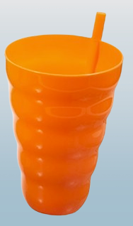 Sip-A-Tumbler – 22 oz. Spiral Cup with Lid and Straw