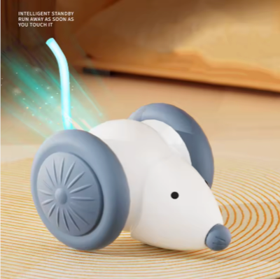 Smart Interactive Cat Toy with Auto-Dodge & Rechargeable Motion Sensor – Mouse Design