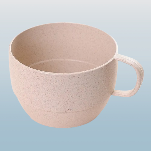 Wheat Straw Plastic Cup with Handle