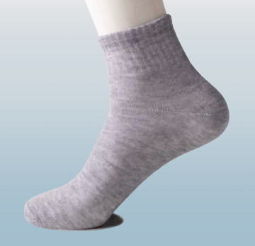 Black, White, Gray Crew Socks, 3 Pack