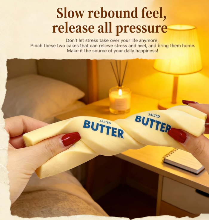 Butter Squishy Slow Rebound Stress Relief Toy – 2-Pack Soft Sensory Fidget Toys