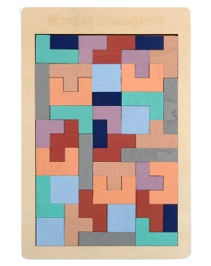 Wooden Blocks Puzzle Brain Teasers Toys for Kids