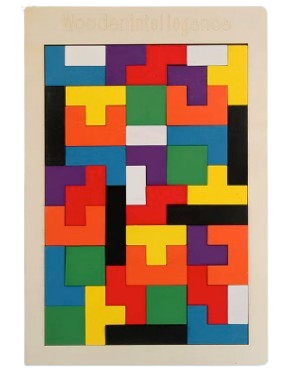 Wooden Blocks Puzzle Brain Teasers Toys for Kids
