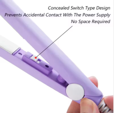 Mini Ceramic Hair Straightener – Travel-Size Flat Iron for Quick Styling