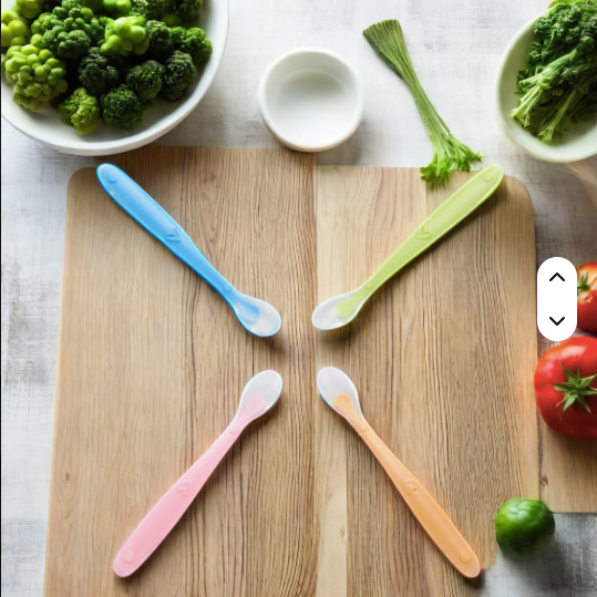 Babies Soft Silicone Training Spoon - 2 Pack