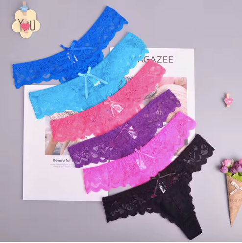 Women's Seamless Lace Bikini Underwear – Lightweight & Breathable