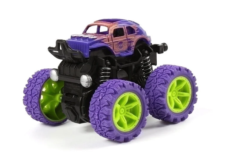 Children's 4WD Inertia Stunt Monster Trucks – Pull-Back Off-Road Vehicle Toy