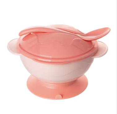 Toddler's Anti-Slip Training Bowl Feeding Set with Spoon