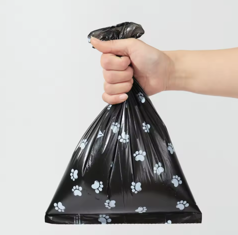 3-Pack Eco-Friendly Biodegradable Dog Waste Bags with Paw Print Design