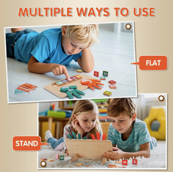 Wooden Finger Arithmetic Educational Math Toy