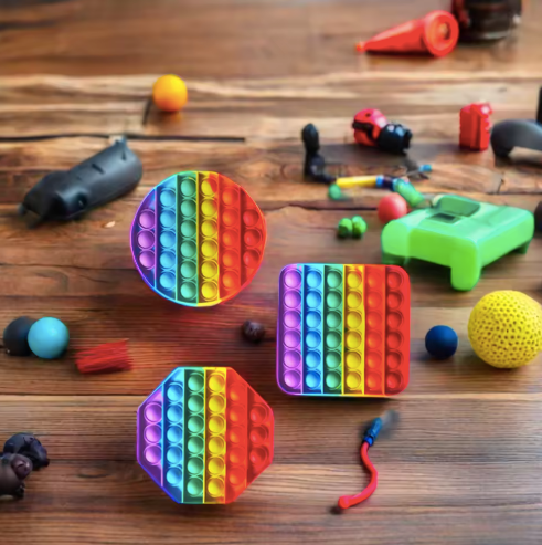 Silicone Push Pop Bubble Sensory Fidget Toy – Small 4.3"