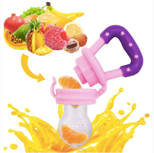 Baby Fruit Feeder & Teether Pacifier Multi-functional Teething Relief Silicone BPA-Free