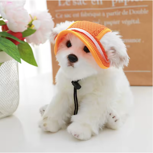 Adjustable Breathable Mesh Pet Baseball Cap with Ear Holes