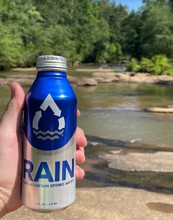 2-Pack Rain 16oz Aluminum Bottled Spring Water