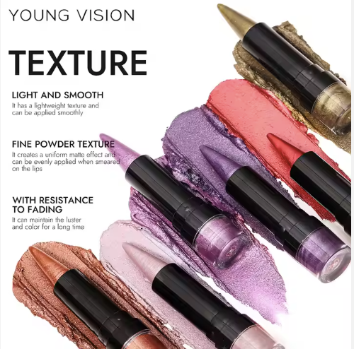 4-in-1 Metallic Shimmer Eyeliner & Lip Liner Pencil, Lipstick, or Eye Shadow