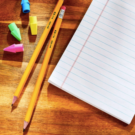 Pen+Gear Pencil Cap Erasers 2-Pack (25 Each) – Assorted Colors, Smudge-Free