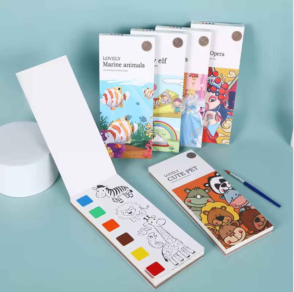 Pocket Watercolor Painting Book for Kids