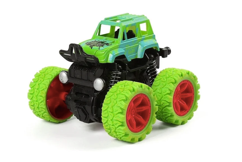 Children's 4WD Inertia Stunt Monster Trucks – Pull-Back Off-Road Vehicle Toy
